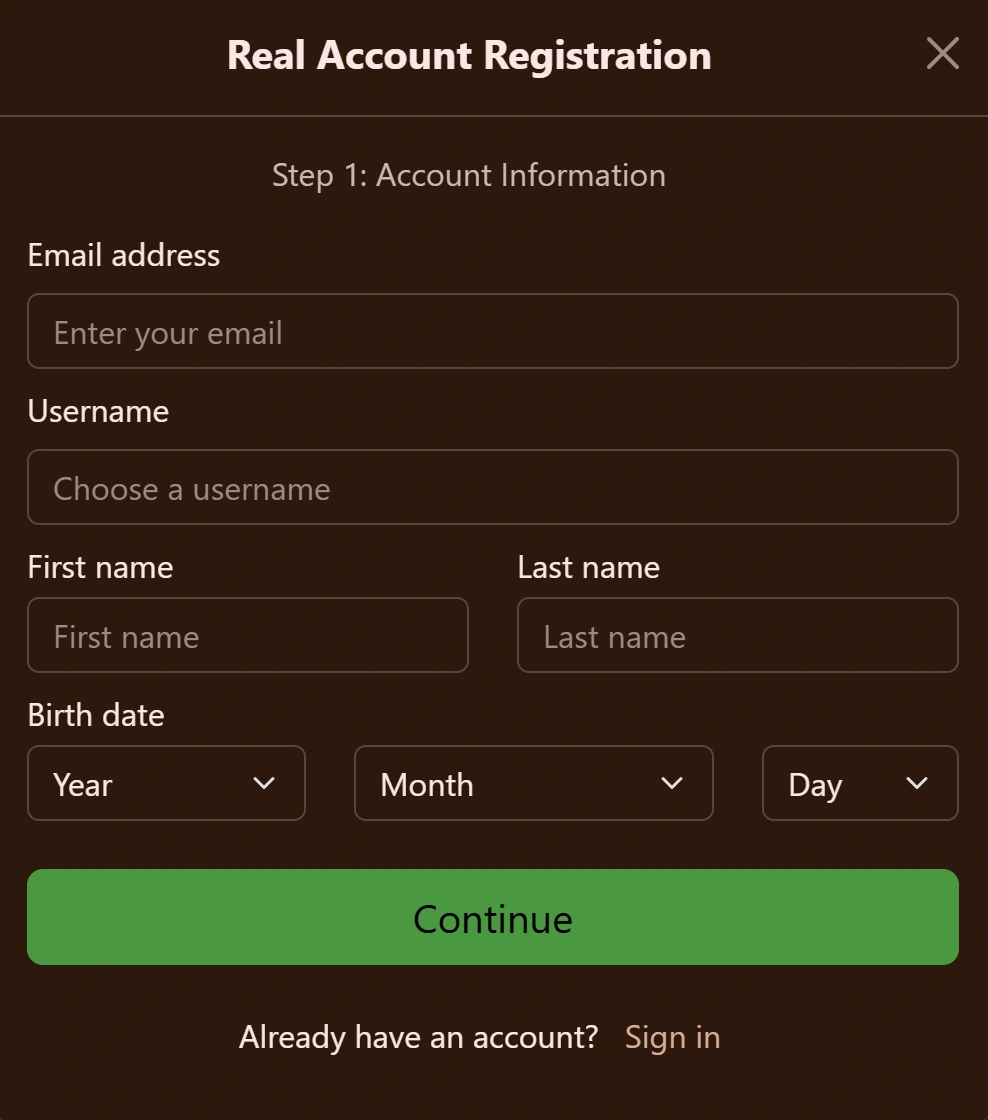 Cocoa Casino how to register